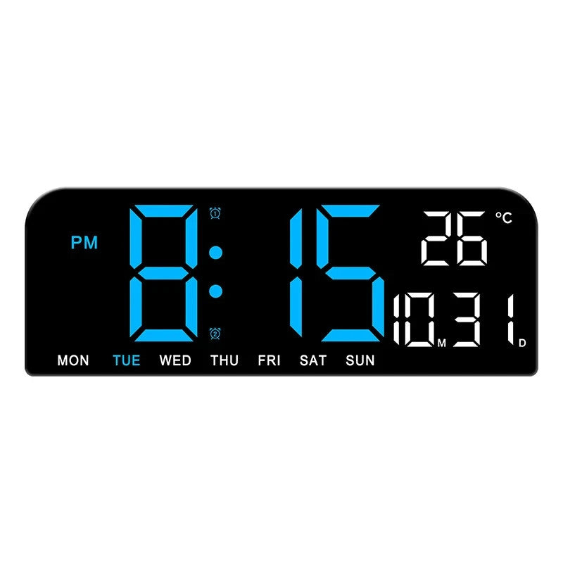 Digital Gym Wall Clock - 24CM Alarm Temperature / Time & Date gage Fitness Yoga