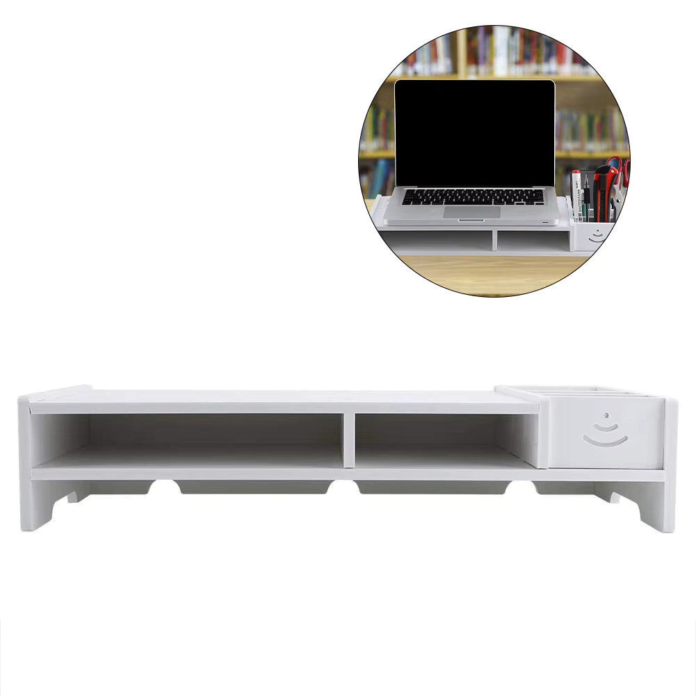 Computer Desktop Monitor Riser & Laptop Stand with Storage Organizer