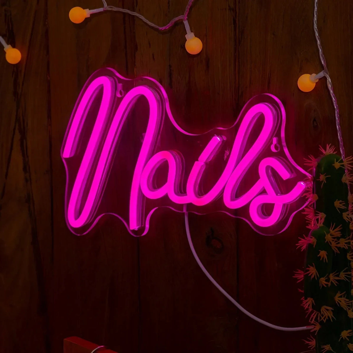 Nail Salon Light Neon Sign -Beauty Bar Lights Womens Self Care Nails Room LED
