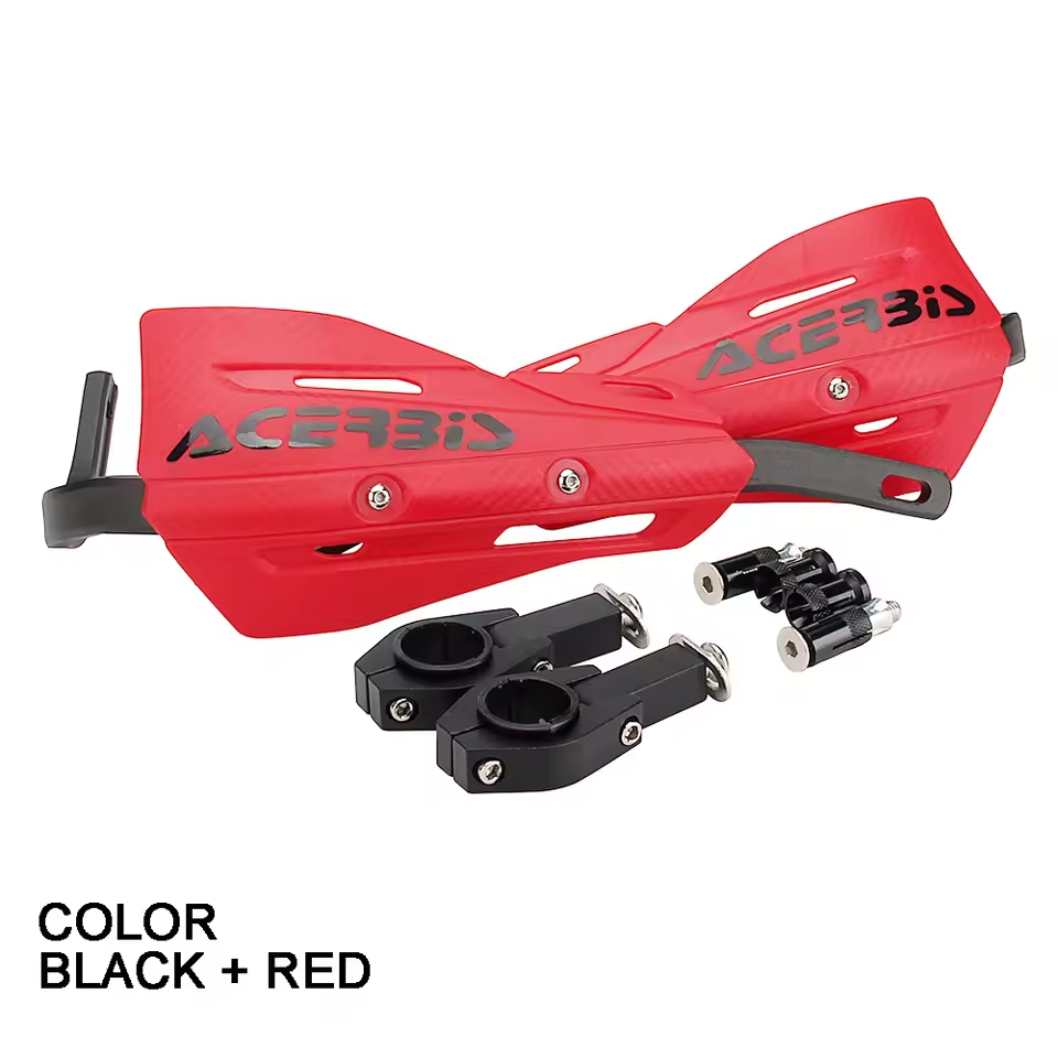 Red Handlebar Bar Guards Motocross Enduro - Mount Kit Honda etc Hand Guard