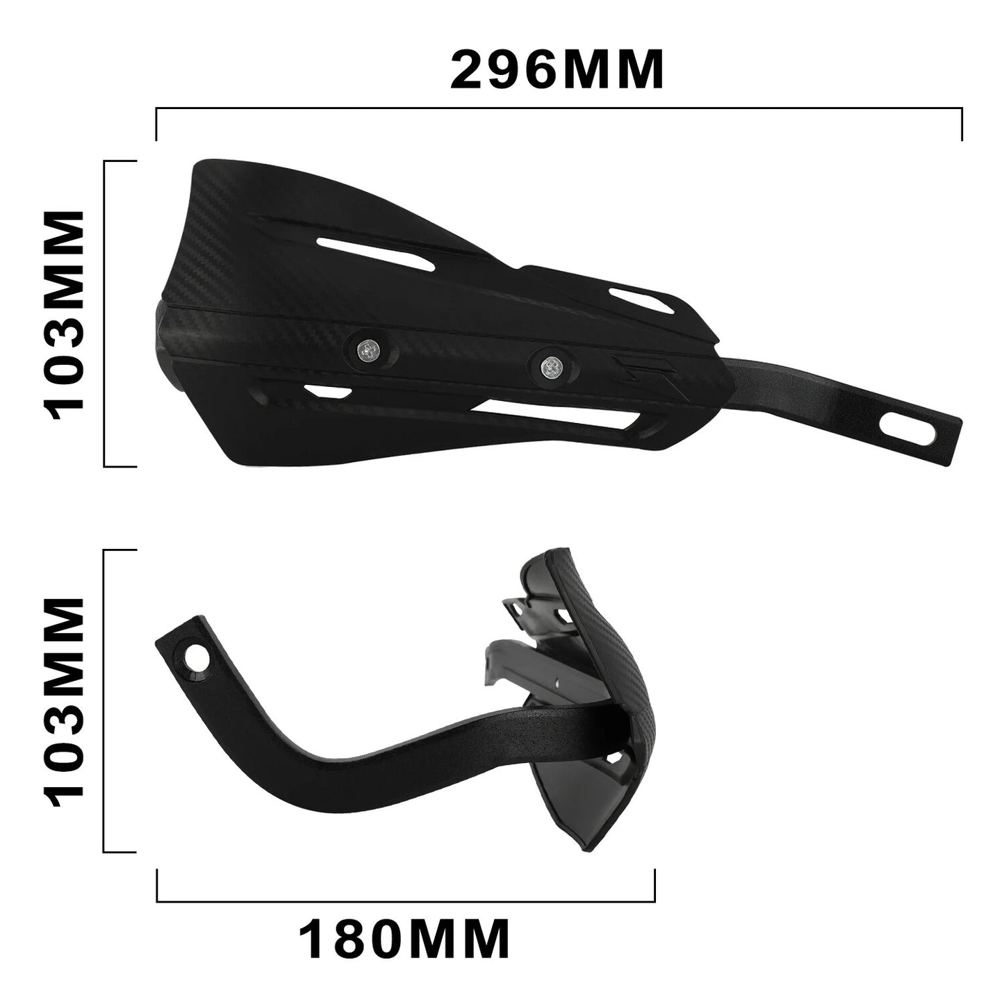 White Handlebar Bar Guards Motocross Enduro - Mount Kit KTM etc Hand Guard