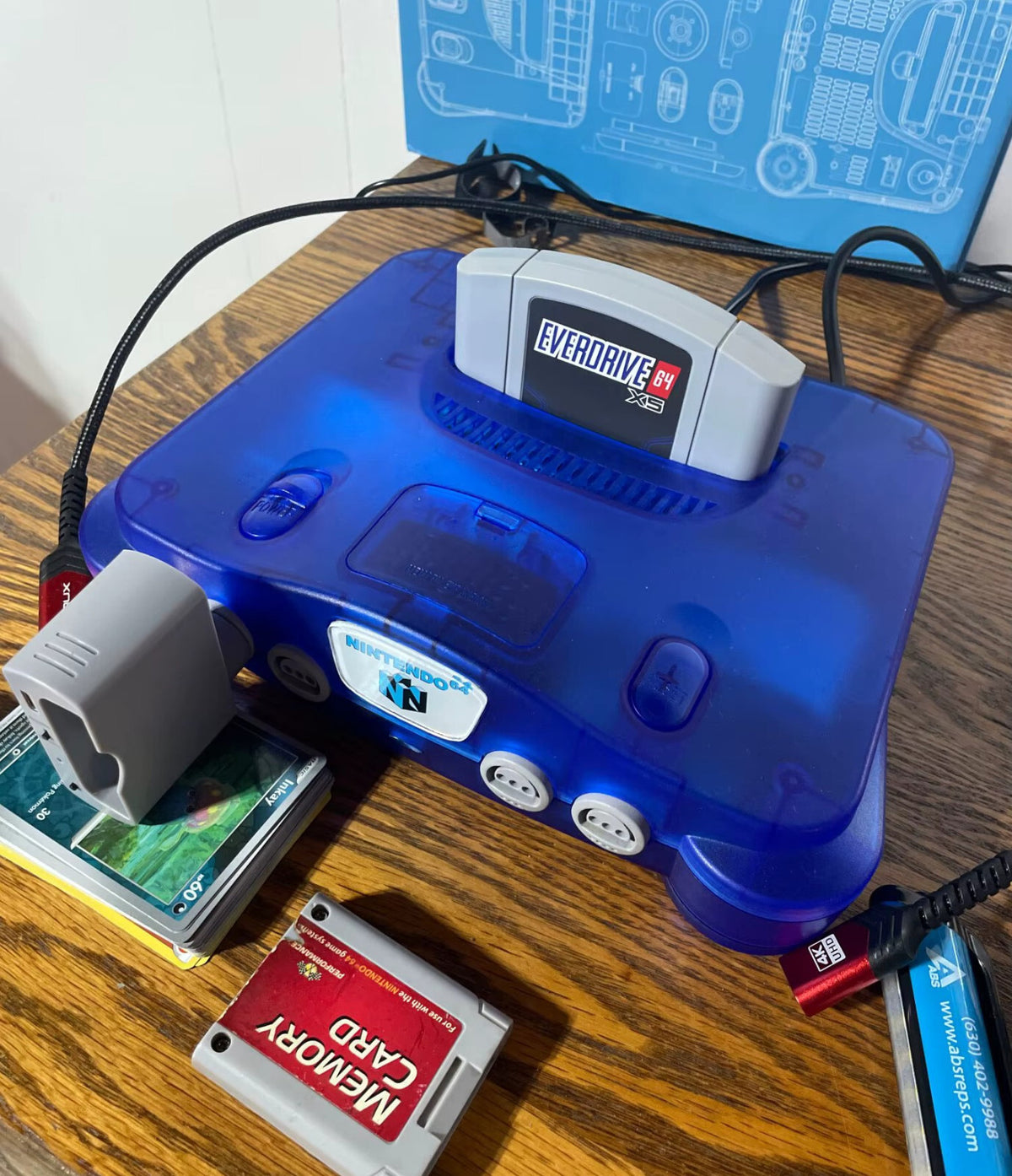Replacement Casing / Shell / Case - Nintendo N64 Console - Translucent Blue