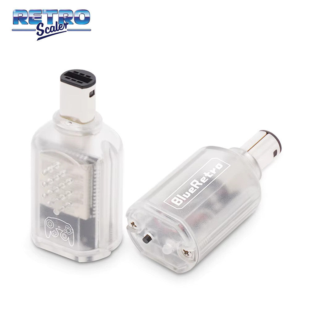 Wireless Bluetooth Receiver - Nintendo Gamecube  - (Transparent) Blue Retro