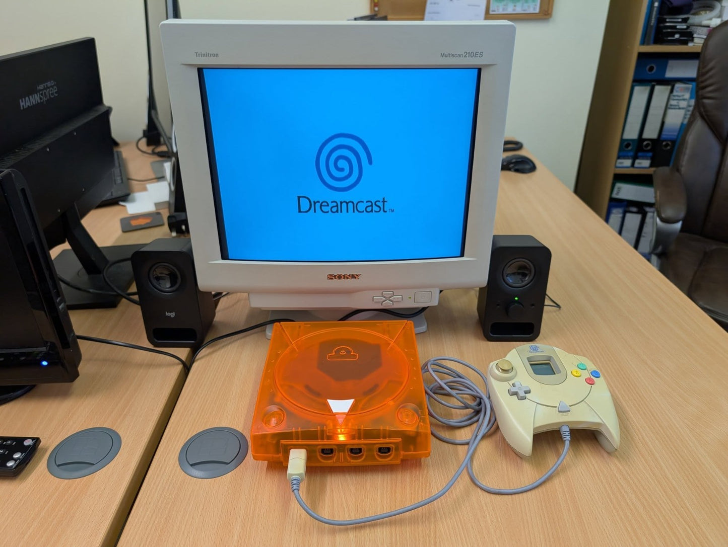 Replacement Casing / Shell / Case Sega Dreamcast Console - Transparent Orange