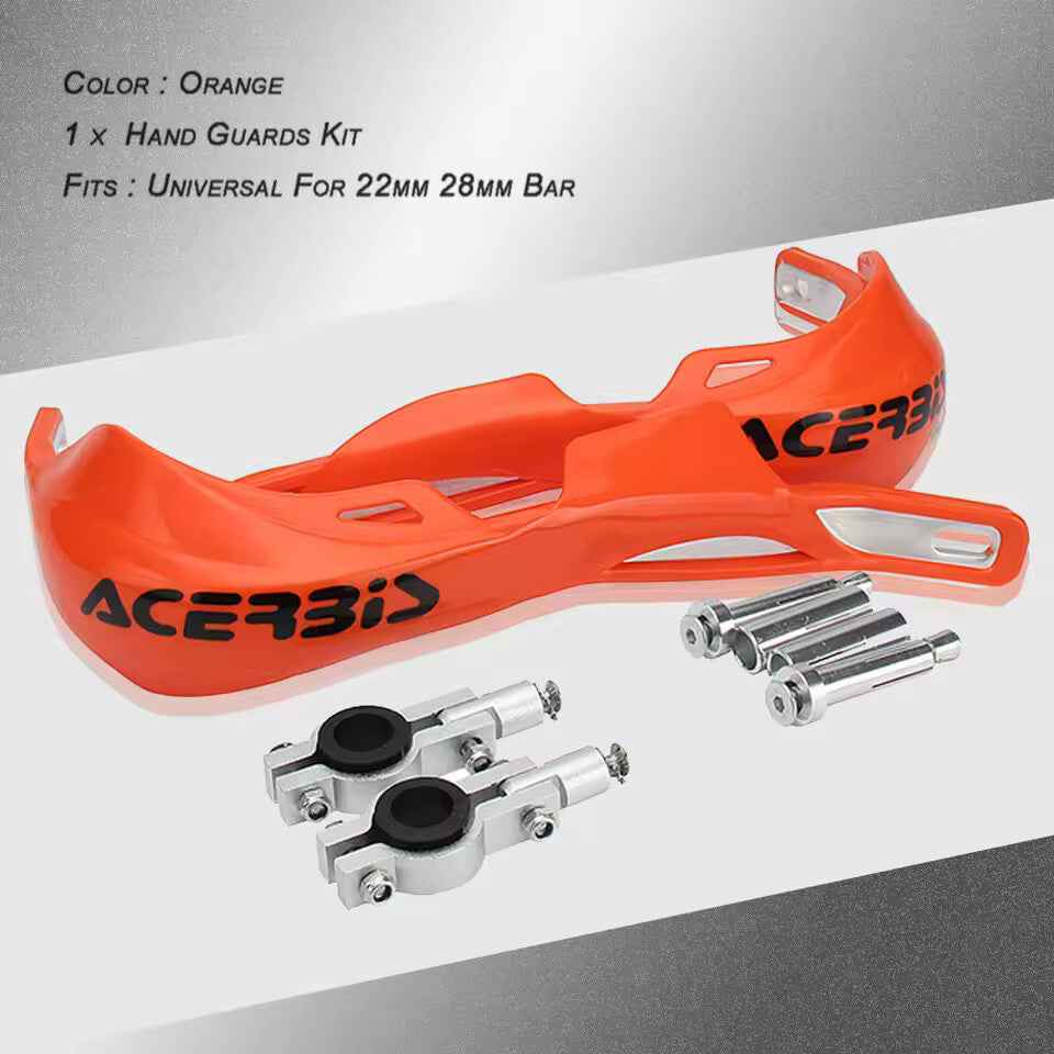 Orange Handlebar Bar Guards For Motocross Enduro - Mount Kit KTM HONDA etc Hand