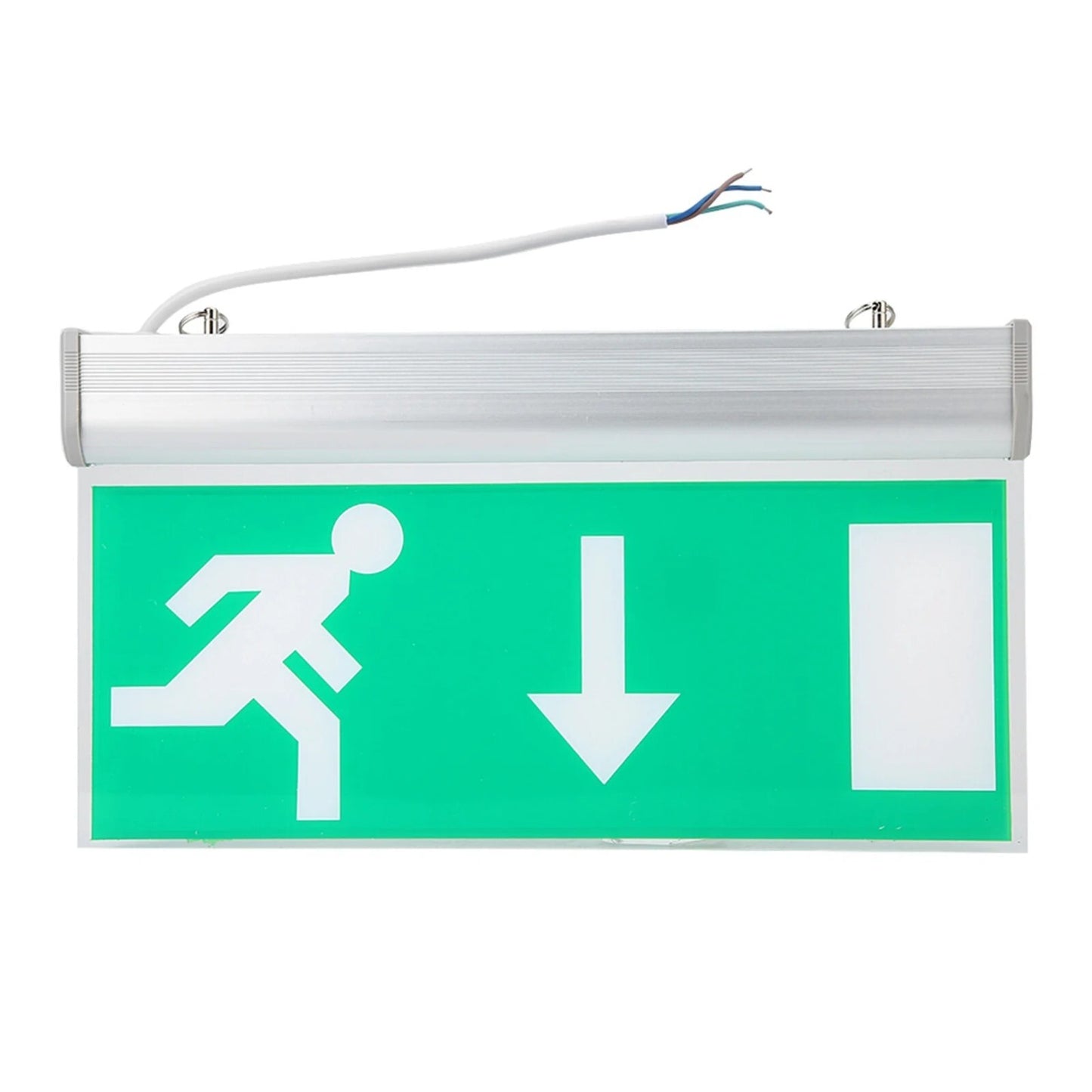 Emergency Fire Exit LED Lighting Sign Light Safety Fitting Hanging Maintained