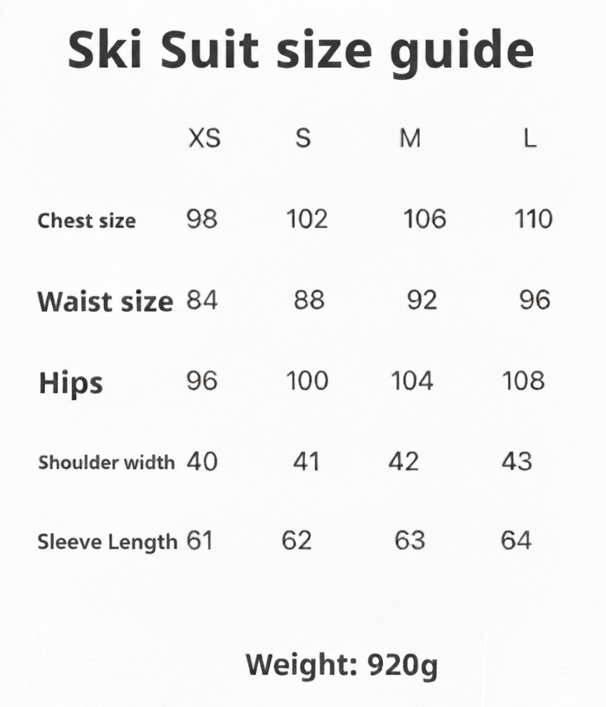 Women’s One Piece Insulated Ski Suit Snow Snowboard - Slimline flattering tight
