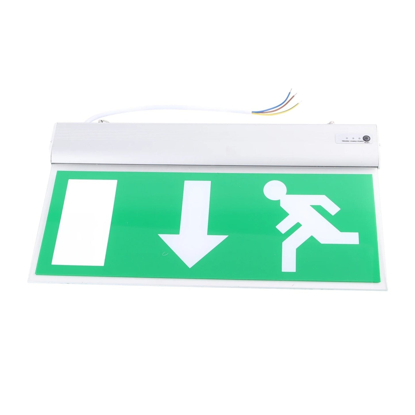 Emergency Fire Exit LED Lighting Sign Light Safety Fitting Hanging Maintained