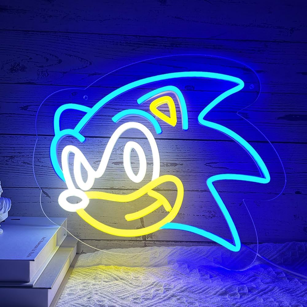 Sonic The Hedgehog Neon Light - Sega Retro Gaming Sign