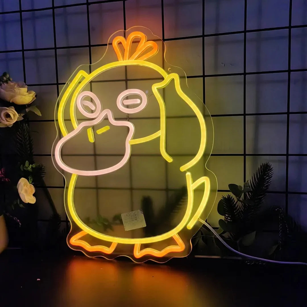 Psyduck Pokemon Neon Sign - Retro Gaming Light LED