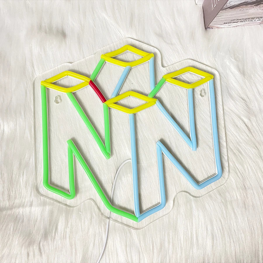 N64 Logo Neon Light - Nintendo Gaming Sign