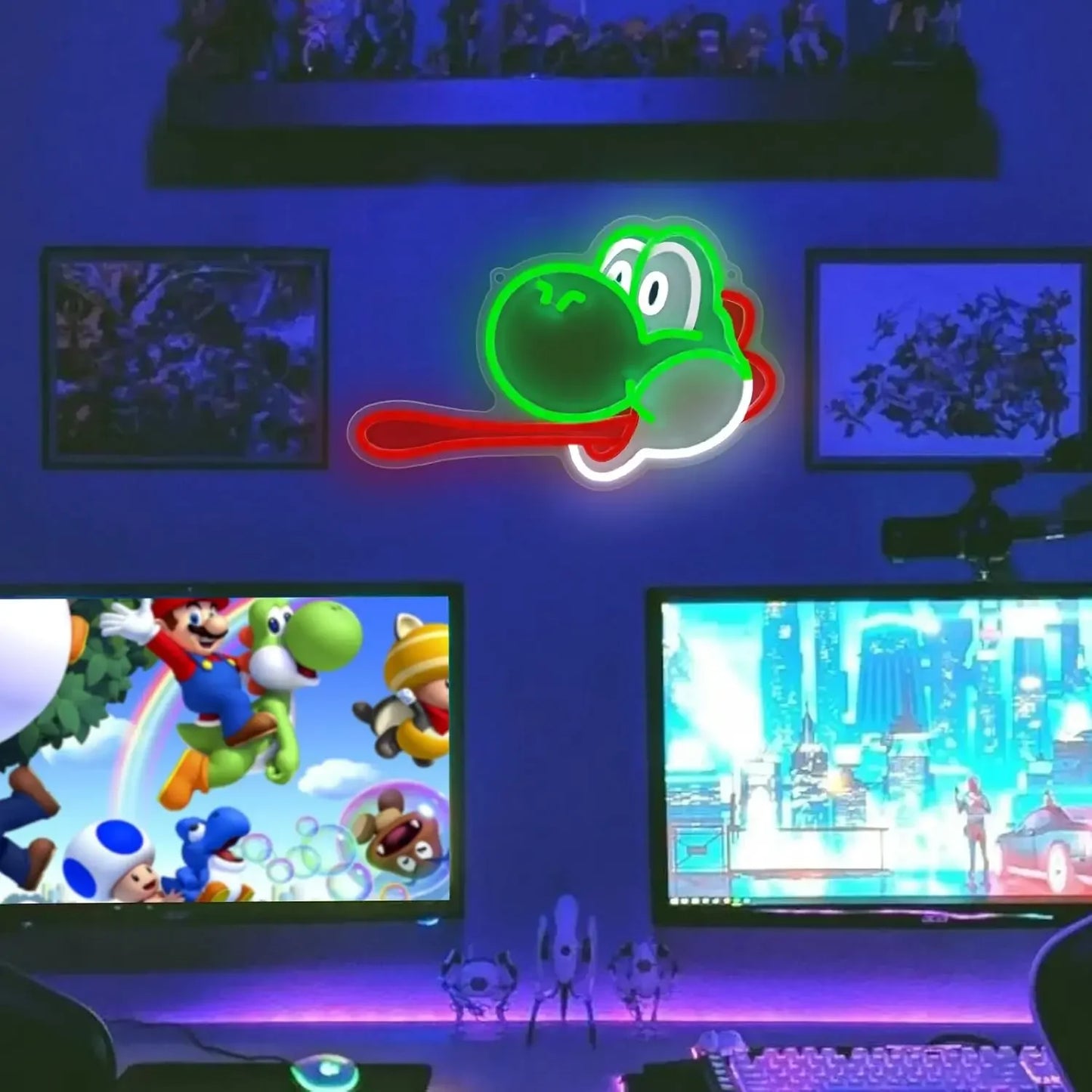 Yoshi Themed Neon Light - Nintendo Retro Gaming Sign Mario