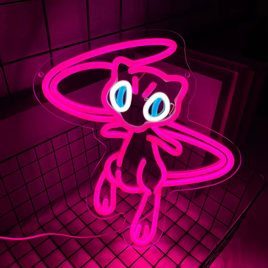 Mew Pokemon Neon Sign - Retro Gaming Light LED