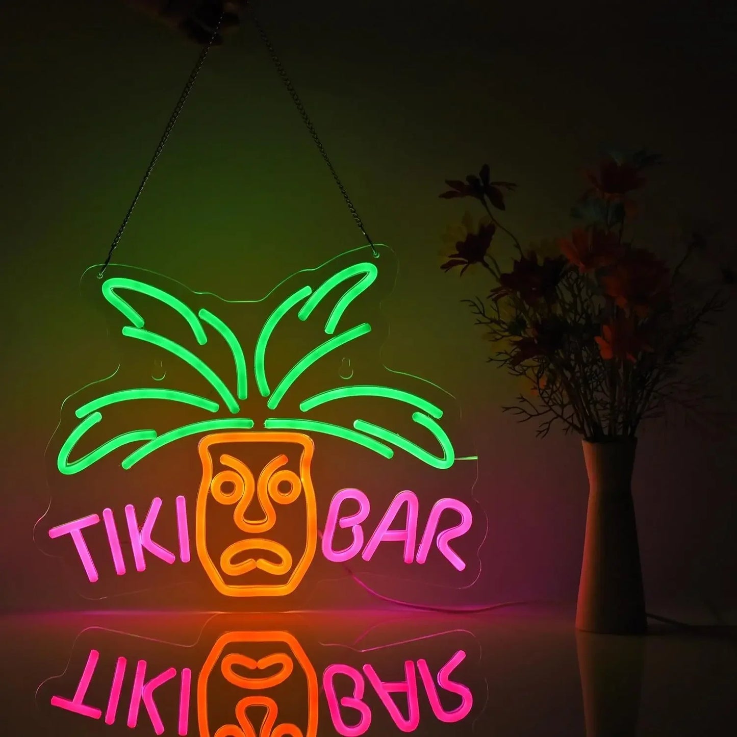 Tiki Bar Neon Light - Cocktail Bar Sign LED - Pub Home Club etc