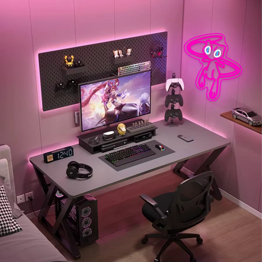 Mew Pokemon Neon Sign - Retro Gaming Light LED