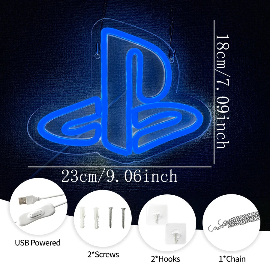 Sony Playstation Logo Neon Light - Retro PS1 LED Sign Psone