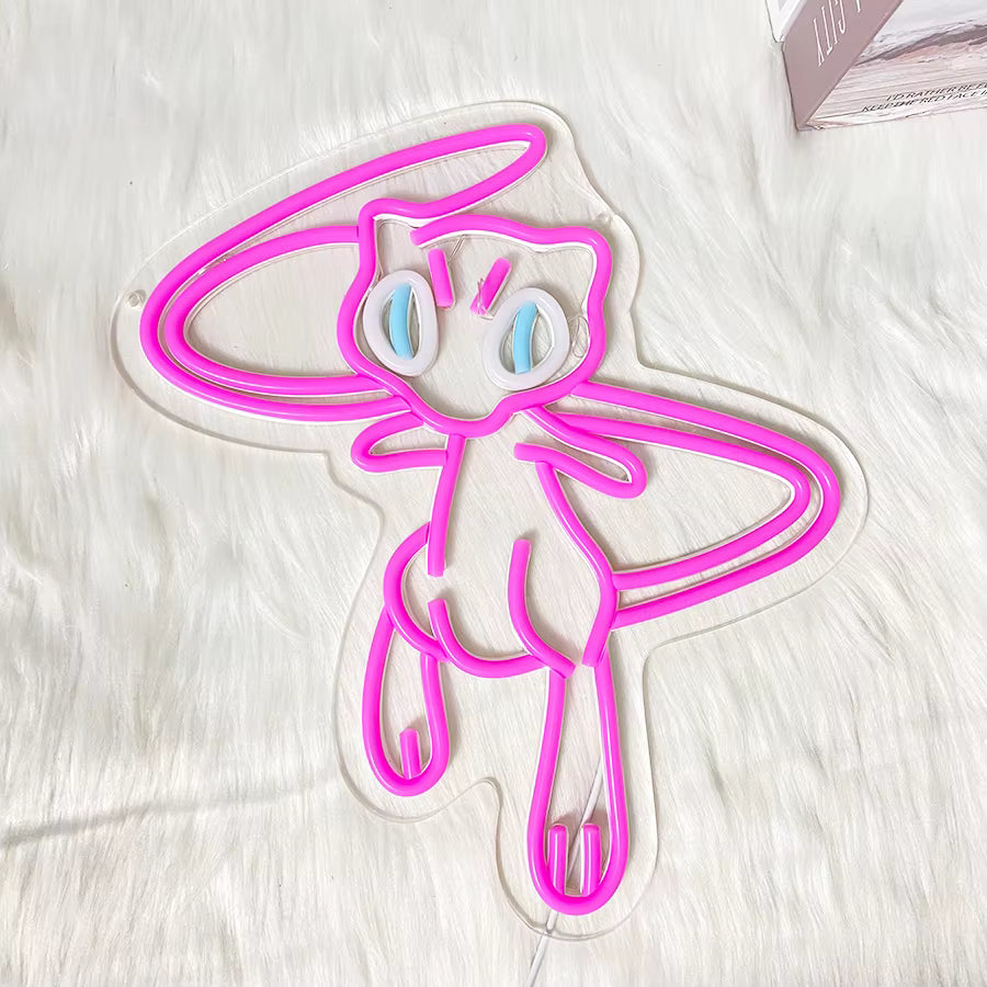 Mew Pokemon Neon Sign - Retro Gaming Light LED