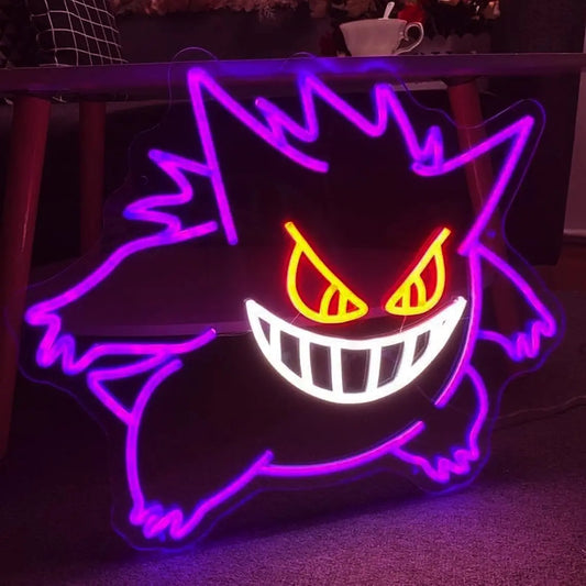 Gengar Pokemon Neon Sign - Retro Gaming Light LED