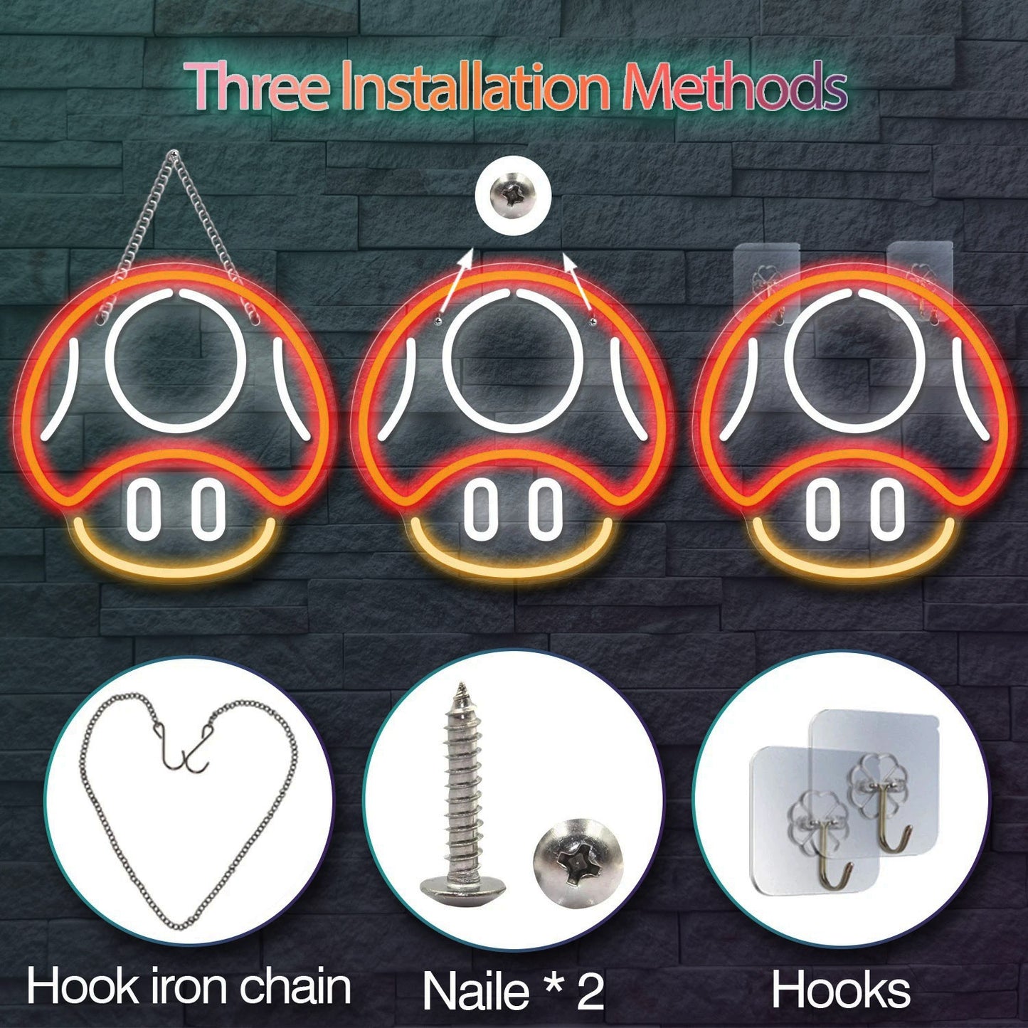 Toad / Mario Themed Neon Light - Nintendo Retro Gaming Sign