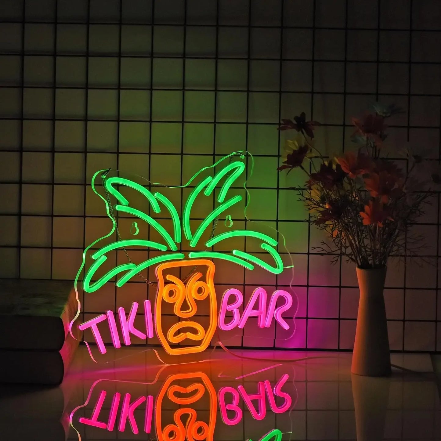 Tiki Bar Neon Light - Cocktail Bar Sign LED - Pub Home Club etc