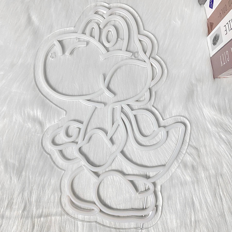 Yoshi / Mario Themed Neon Light - Nintendo Retro Gaming Sign