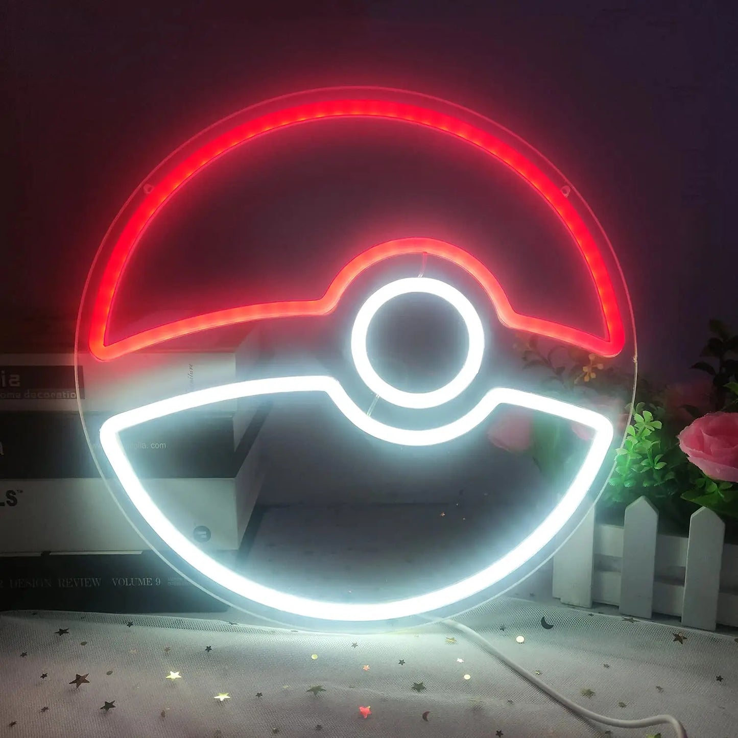 Pokeball Pokemon Neon Sign  - Retro Gaming Light LED