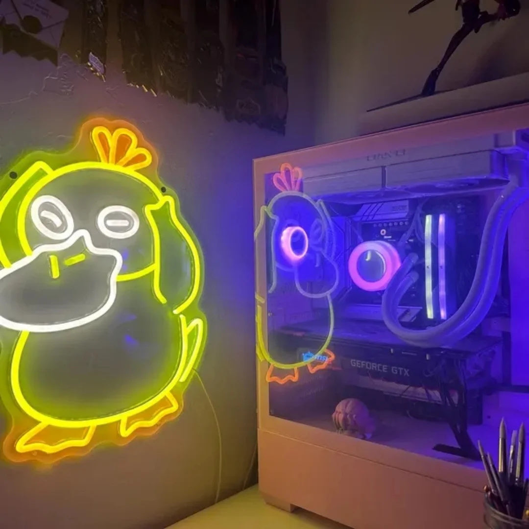Psyduck Pokemon Neon Sign - Retro Gaming Light LED