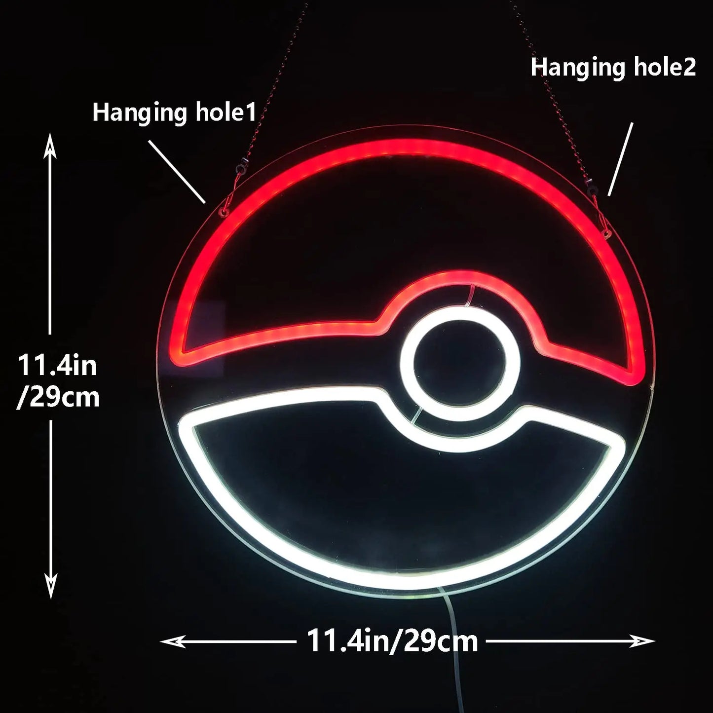 Pokeball Pokemon Neon Sign  - Retro Gaming Light LED