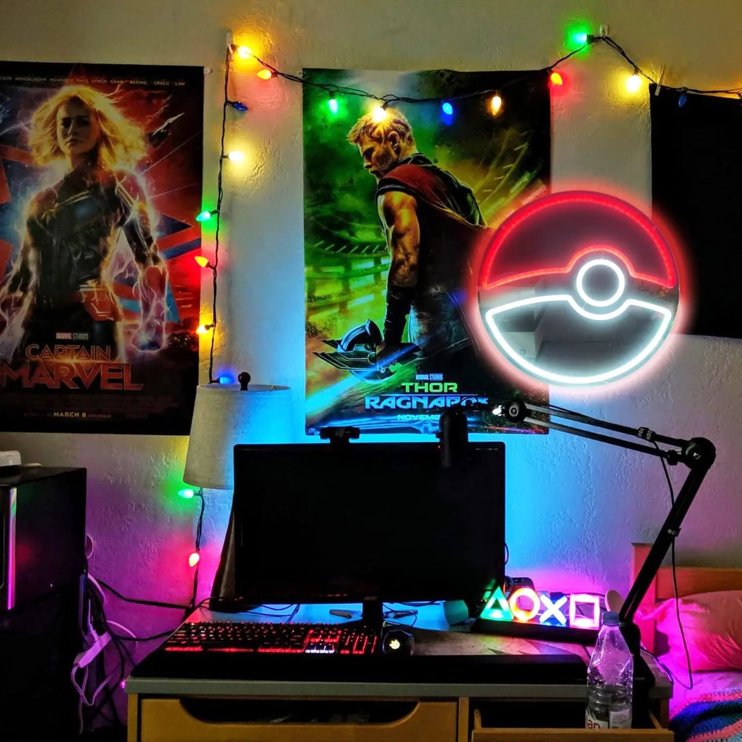 Pokeball Pokemon Neon Sign  - Retro Gaming Light LED