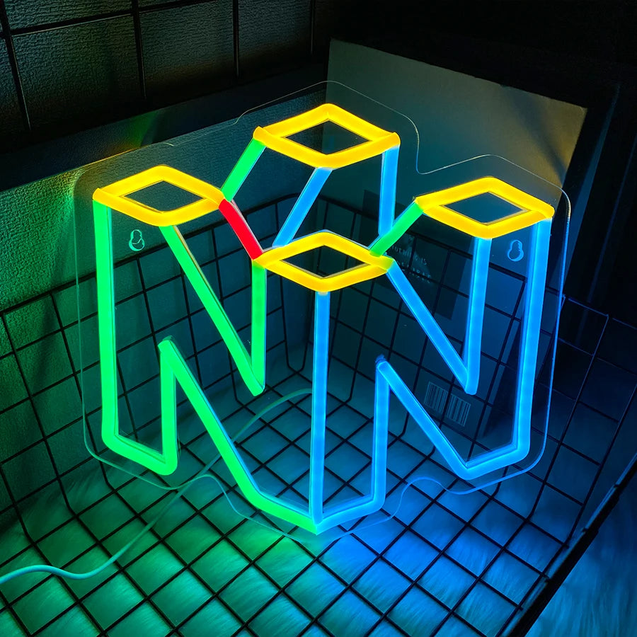 N64 Logo Neon Light - Nintendo Gaming Sign