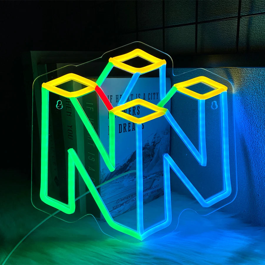 N64 Logo Neon Light - Nintendo Gaming Sign