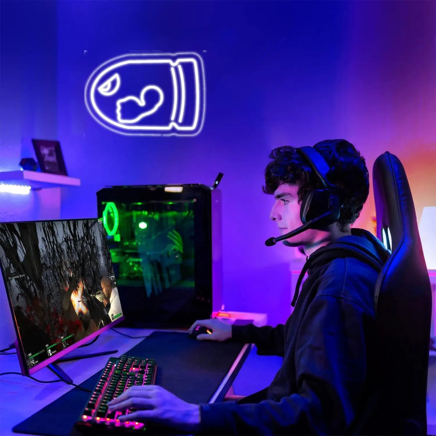 Mario Bullet Neon Light - Nintendo Retro Gaming Sign