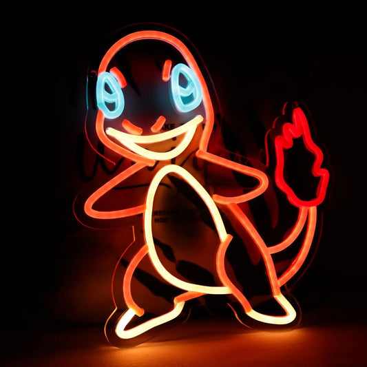 Charmander Pokemon Neon Sign - Retro Gaming Light LED